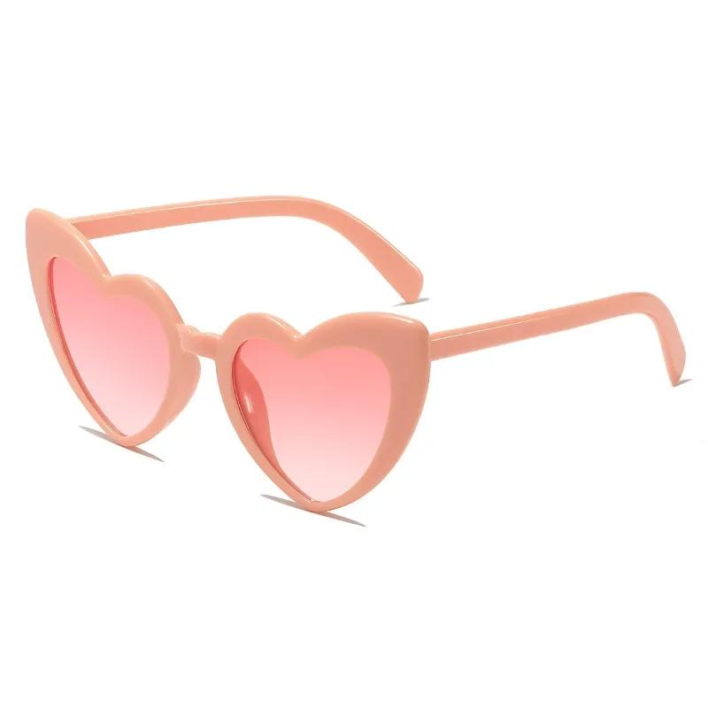 Retro Fashion Heart Shaped Sunglasses Outdoor Sunscreen Alien Personality Party Street Photography Men'S And Women'S Sunglasses