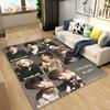 Kpop Singer Stray Kids Area Rug Large,Carpet Rug for Living Room Bedroom Sofa Doormat Decoration,  Kids Play Non-slip Floor Mat