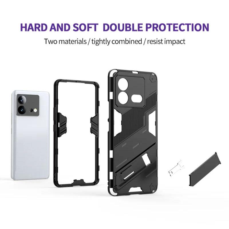 For Vivo iQOO NEO 8 NEO8 PRO 5G Armor Shockproof Phone Case Back Cover Magnetic Kickstand Anti-Fall Protect Coque Cases