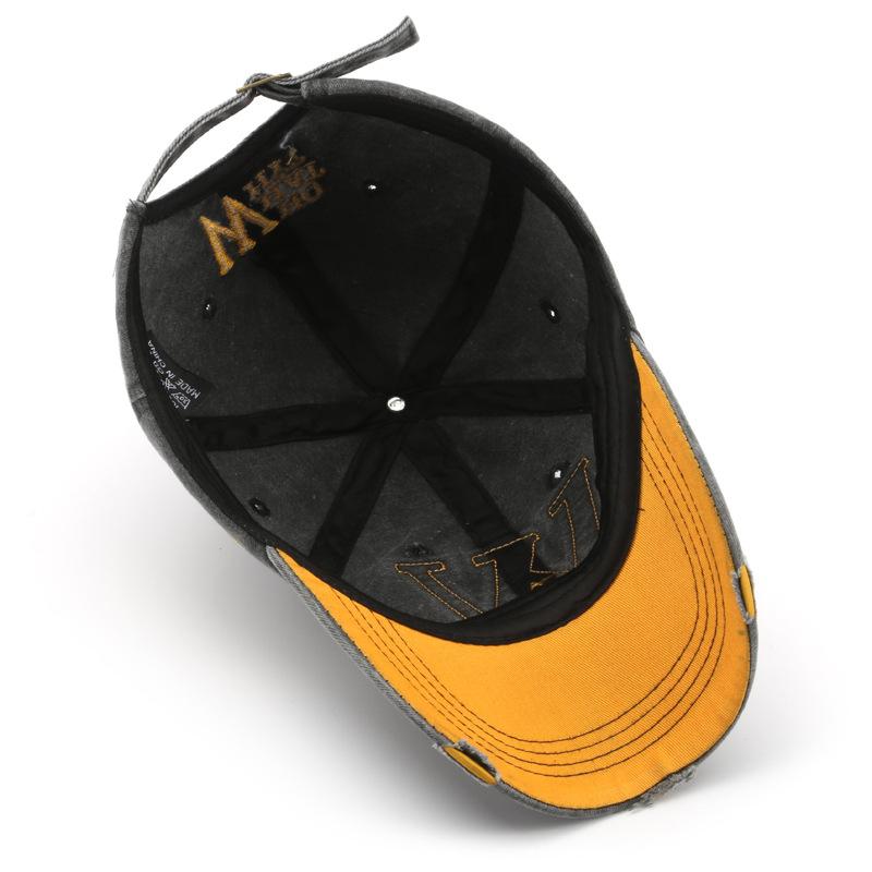 Korean Version of Fashionable W Cap Retro Old Washed Personality Popular Men's and Women's Baseball Caps Outdoor Sunshade Sun Protection Caps