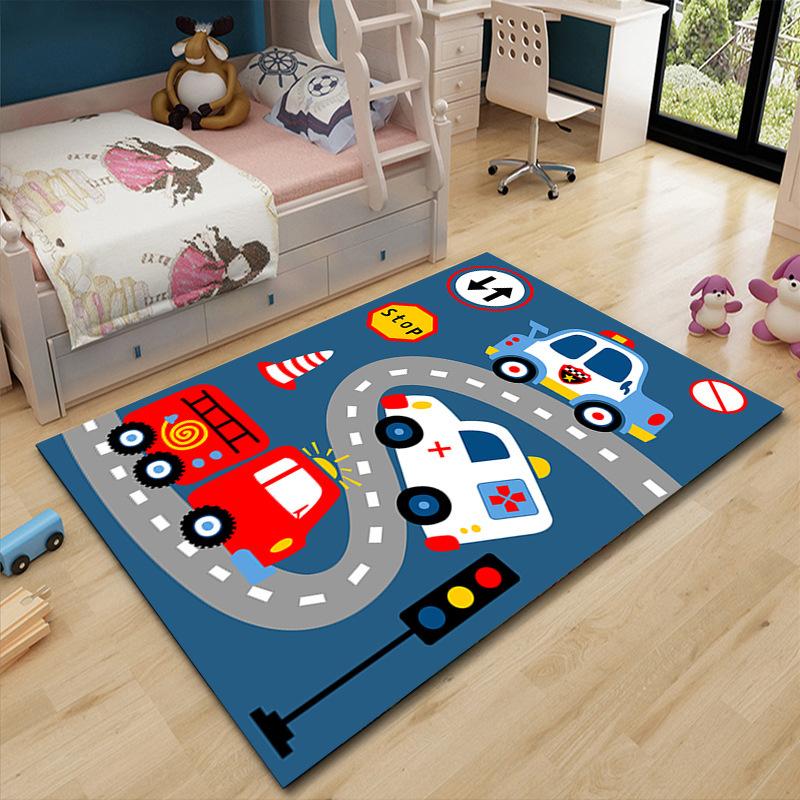 Children's Room Bedroom Bedside Living Room Floor Mat Cute Cartoon Creative Crawling Carpet Home Decoration  Rugs for Bedroom