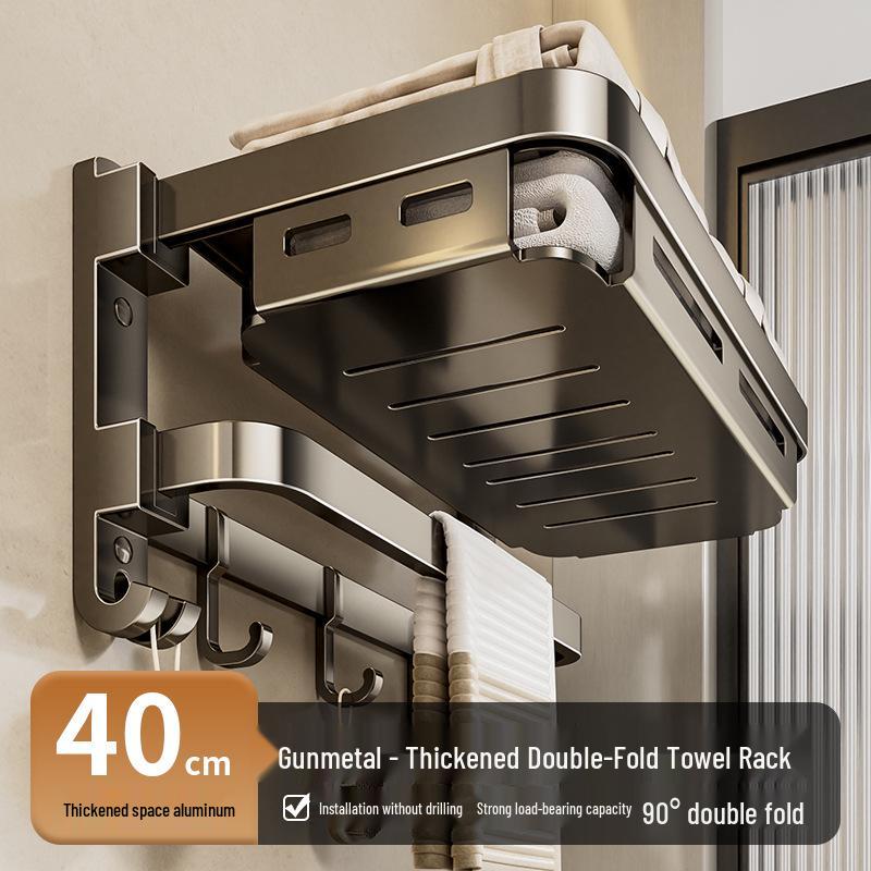 Wandmontierter, faltbarer Badezimmer-Handtuchhalter ohne Bohren