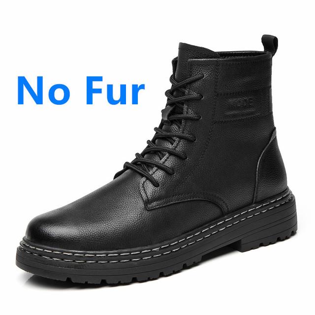 Men Boots Genuine Leather Side Zipper Ankle Boots Men 'S Shoes Casual Leather Shoes Man Outdoor Comfortable Luxury Boots