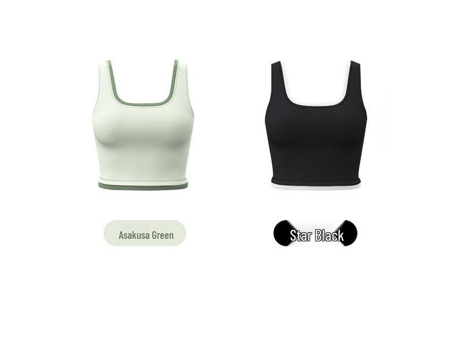 Women's High-Support Shockproof Color Block Sports Bra - Bust-Enhancing, Side-Slimming, Ideal for Yoga & Outdoor Activities