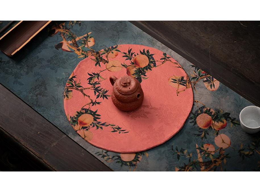 Double-sided Xiangyun Yarn Zen Tea Tablecloth - Retro Style for Coffee Tables