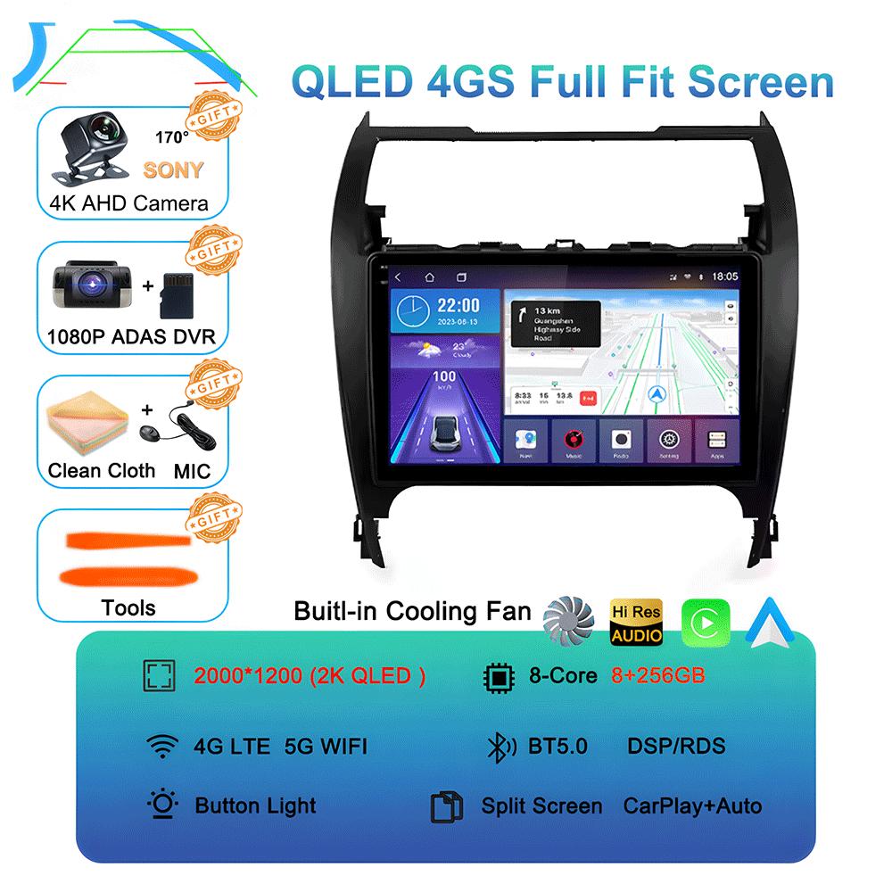 Car Radio Android 14 Carplay Auto For Toyota Camry 7 XV 50 55 2012 - 2017 Navigation GPS Multimedia Player video Stereo WIFI+4G