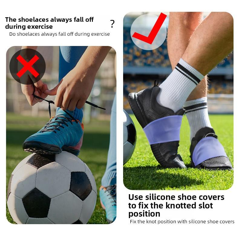Silicone Shoe Cover Men's and Women's Football High Grip Foot Guard Training Belt Soft Anti-slip and Anti-drop Sports Shoelace Fixing Cover