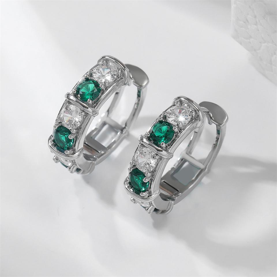 ZAKOL Cute Romantic Lovely Clear Stone Flower Convenient Simple Earrings Copper Cubic Zirconia For Women Party Jewelry EP2120