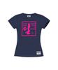 Ssobi 28-Pink Semi-Crop Short Sleeve T-Shirt [Navy]