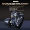 KZ Vader 3 Dynamic Driver IEM In-Ear Monitor Triple 8mm DD Crossover 4-Level Tuning Switch 0.75mm 2-Pin Cable 3.5mm HiFi 7