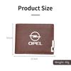 New Fashion Business Wallet Leather Car Logo Card Holder Men Coin Purse For Opel Zafira Meriva Mokka Grandland Antara Ampera