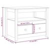 VidaXL Table basse Marron miel 71x49x55 cm Bois massif de pin 820939