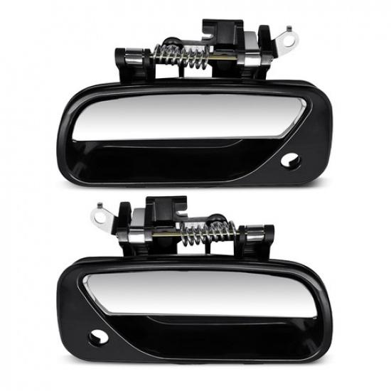 Exterior Door Handle For 1993-98 Toyota T100 Front LH+RH Black &Chrome TO1311135