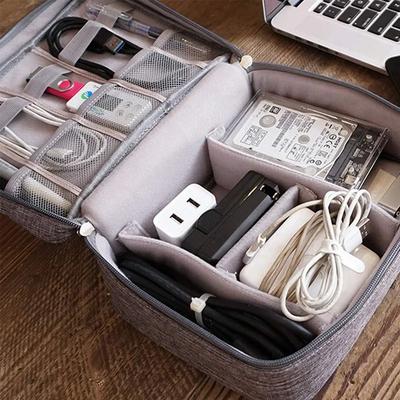 Sac de Rangement pour Câbles Organisateur Électronique Numérique Organisateur Portable Sacs de Rangement pour Câbles de Données USB Chargeur Prise Voyage Organisateur de Câbles