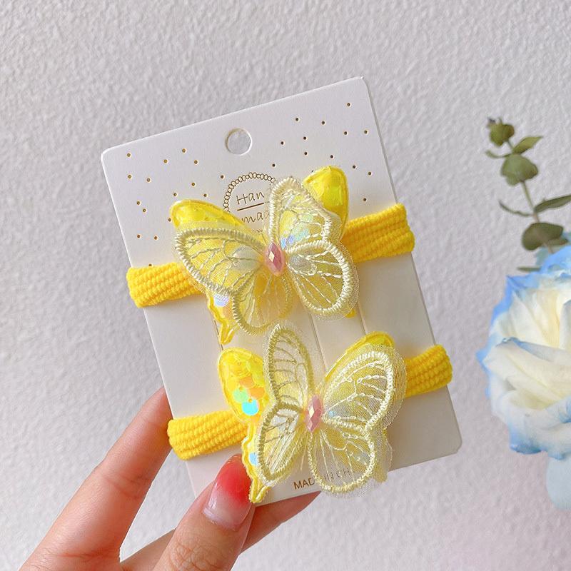 2PCS New Sequin Embroidery Double Layered Butterfly Girls Lovely Hairpins Children Headwear Hairgrip Hair Clips Hair Accessories