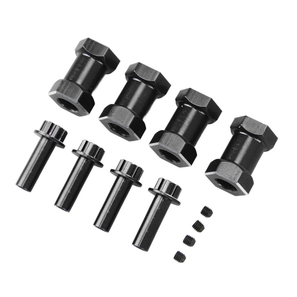 4Pcs/Set RC Cars Accessories Hex Drive Adapter Set Metal Wheel Hex Hub For 1/10 RC Crawler