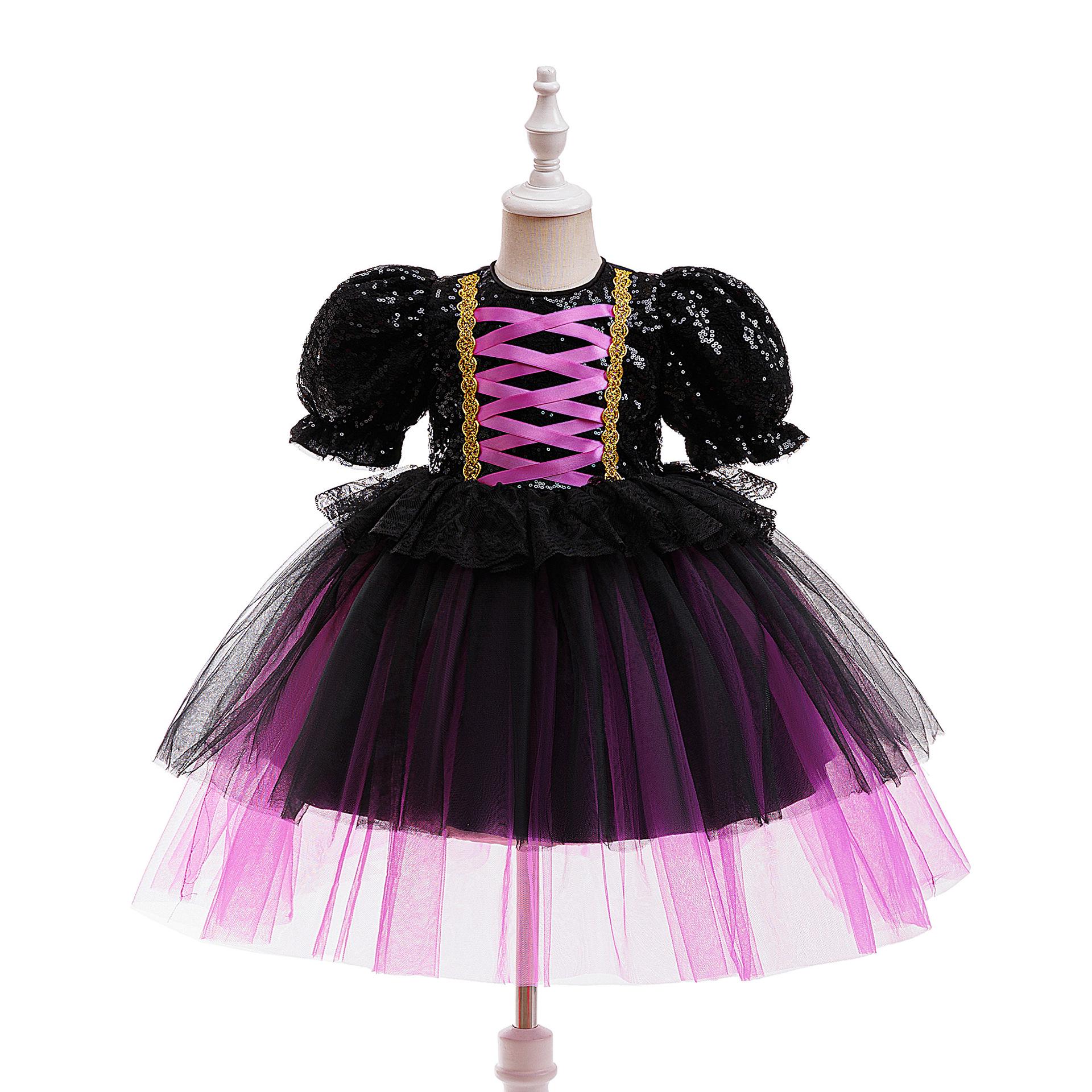 

Children s Witch Tulle Skirt Halloween Cosplay Costume for Girls 140cm/7Y