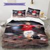 Manchester United Soccer Player Action Bedding Set, Football Match Shot Duvet Cover, 3Pcs Bed Set with 2 Pillowcases for Bedroom Decor, No Comforter