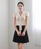 Keulleiseu Tie Point Short Sleeve Knit_Brown