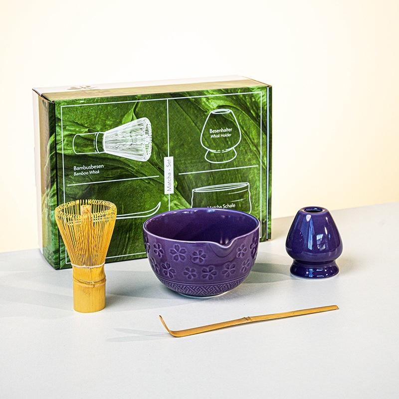 1/2pcs Traditional Japanese Matcha Bowl and Whisk Holder Tea Bowl with Pouring Spout for Office Table Tea Ceremony Party Gift