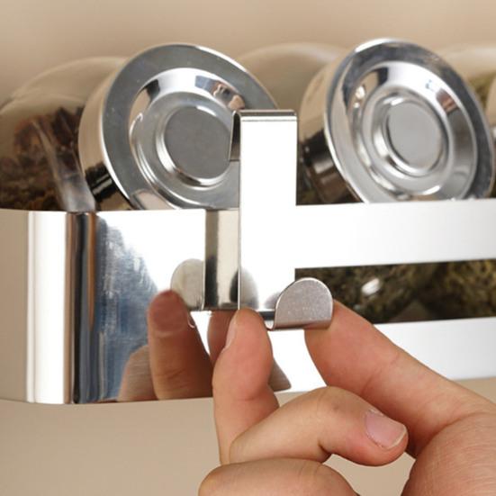 Caddy de colț pentru economisire a spațiului, raft pentru baie, fără perforare, instalare ușoară 2 cârlige