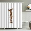 Unique Animal Shower Curtain Leopard Print Bathroom Decor Nature Wildlife Pattern Washable Fabric Modern Home Decor Gift