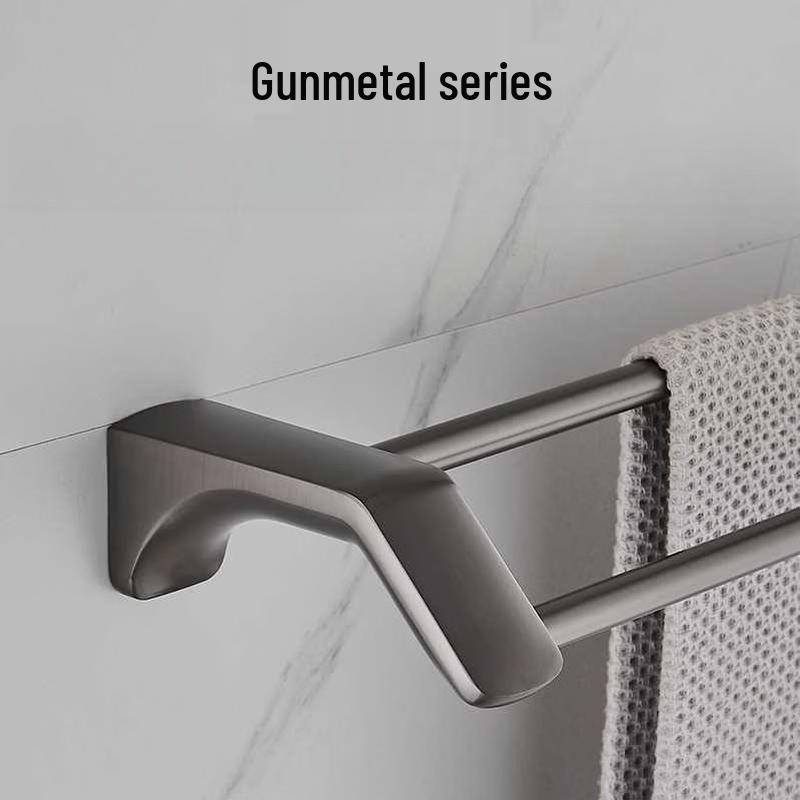 Olevo Multi-Layer Stainless Steel Bathroom Shelf with Towel Bar