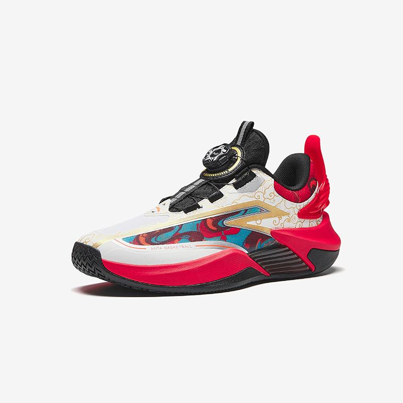 Anta Kids Crazy Weave Fashion Trend Durable Low-Top Basketball Shoes Men Sneaker White Red 312511115-1