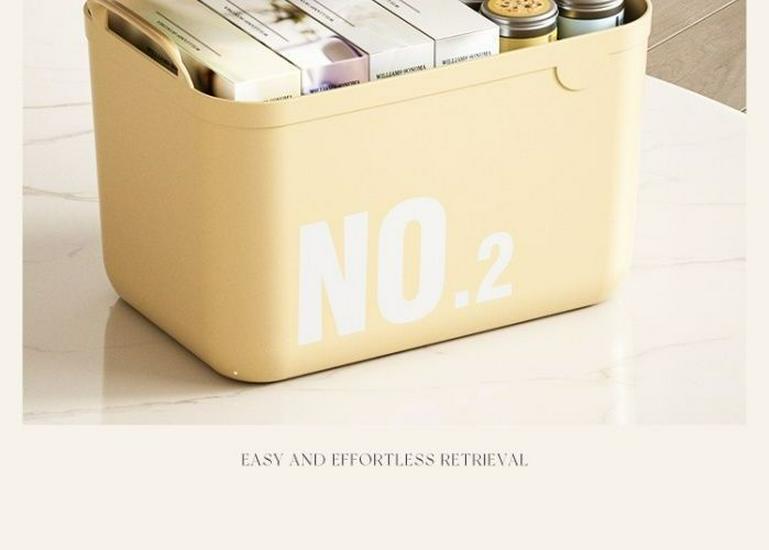 Cream-Style Storage Box for Daily Sundries, Home Socks, Dorm Room Desk Organization