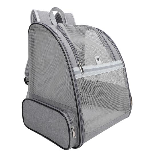 

Рюкзак-переноска для кошек Портативная переноска для домашних животных для средней маленькой собаки кошки до 5 кг Вентилируемая сетка Переноска для путешествий с собакой для походов прогулок использования на открытом воздухе серый