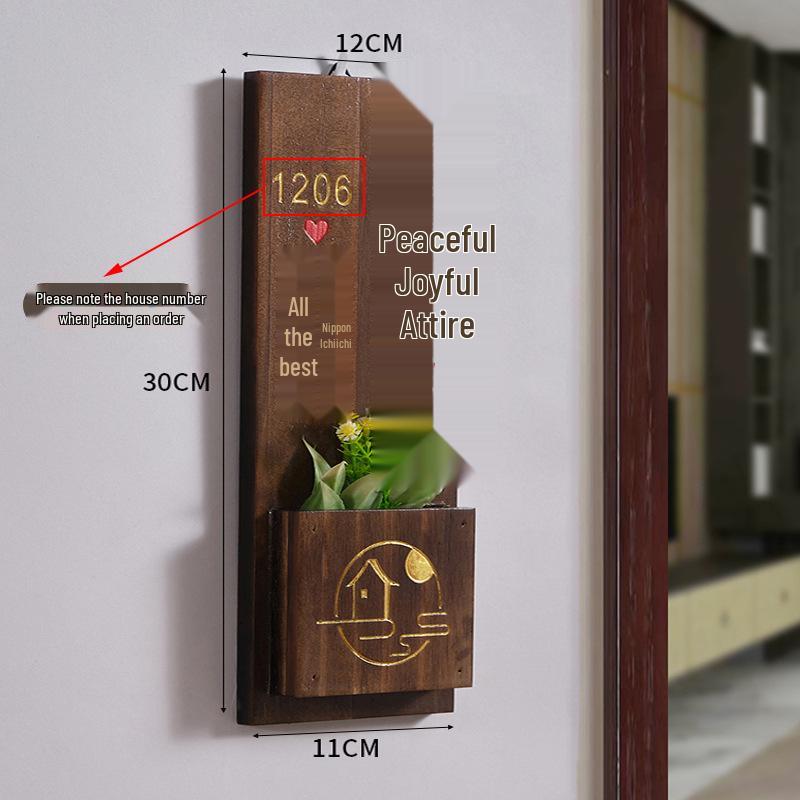 Роскошная дверная табличка на заказ с цветочной композицией