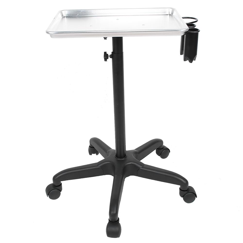 Hair Salon Trolley Adjustable Height Aluminum Alloy Rolling Cart for Barber Shop