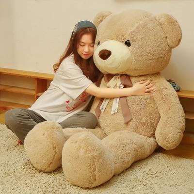 100cm Ayı Peluş Oyuncak Büyük Boy Ayılar Doldurulmuş Hayvanlar Bebek Çocuklar Uyuyan Bebek Yastık Kızlar için Sevgililer Günü Hediyeleri
