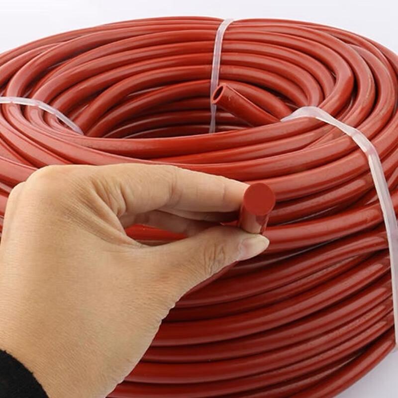 Qizhou High-Temp Red O-Type Solid Silicone Sealing Strip