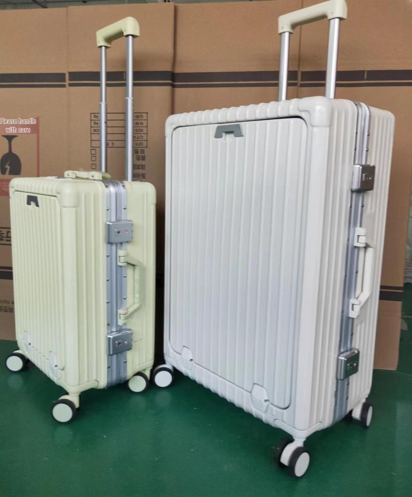 20-Inch Aluminum Frame Business Trolley Case with Universal Wheels and Combination Lock