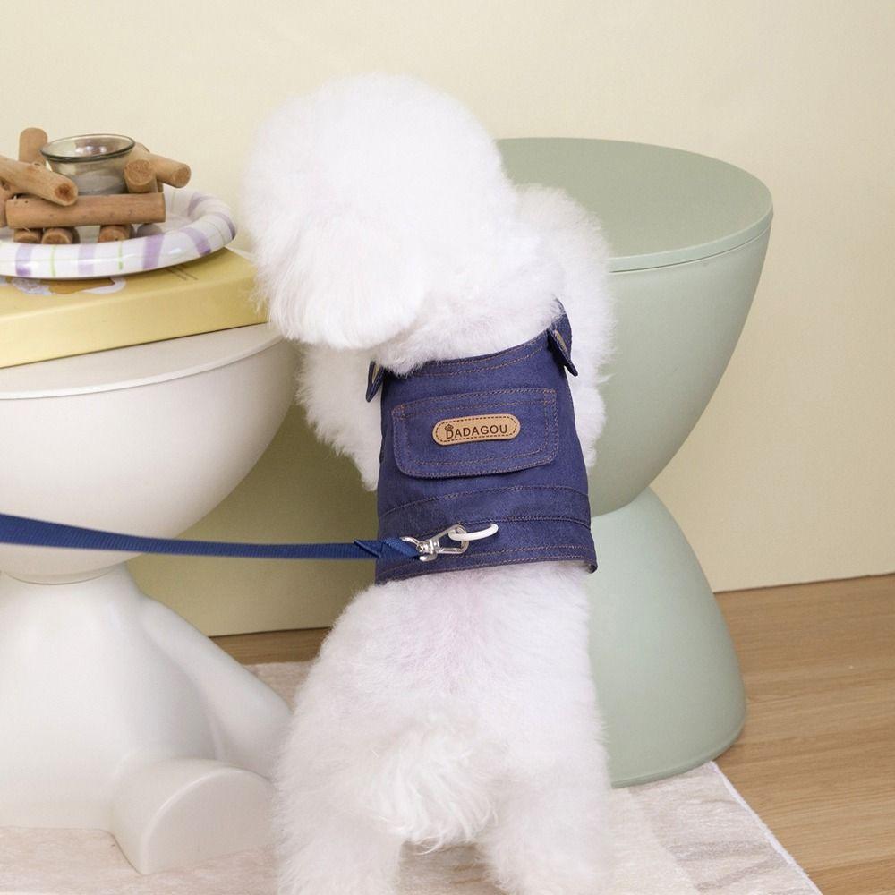 Easy On and Off Dog Vest Adjustable Puppy Harness Pet Accessories Dog Cowboy Clothes  Cat/Dog Use