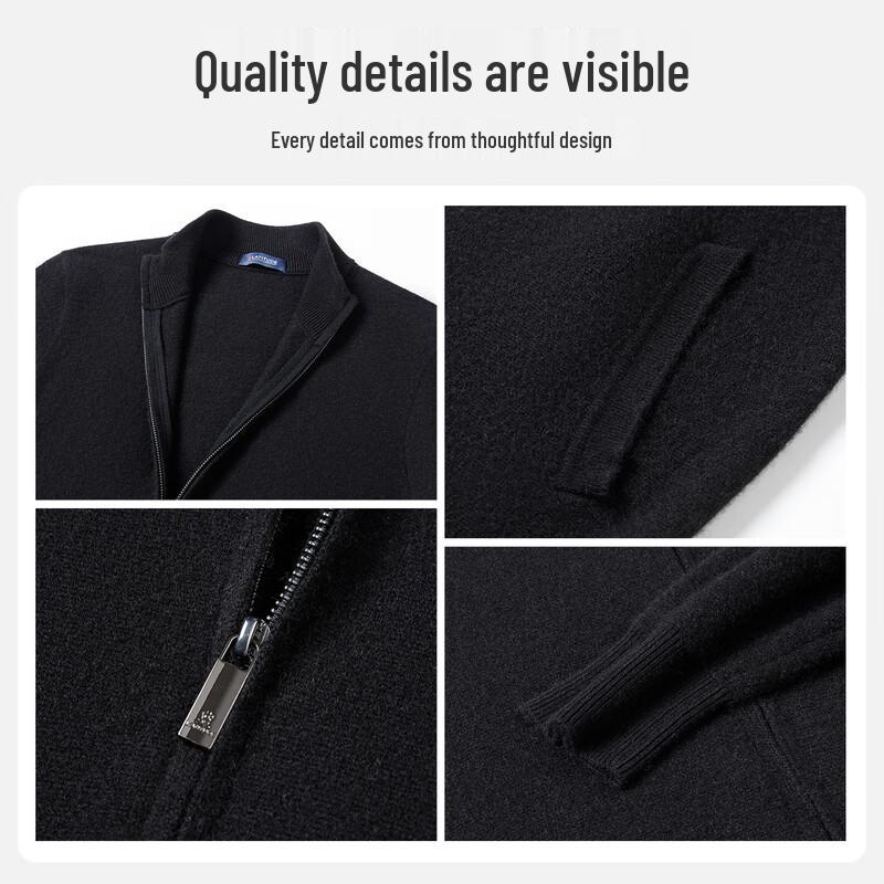 MONTAGUT Men's Yak Wool & Lambswool Knit Cardigan