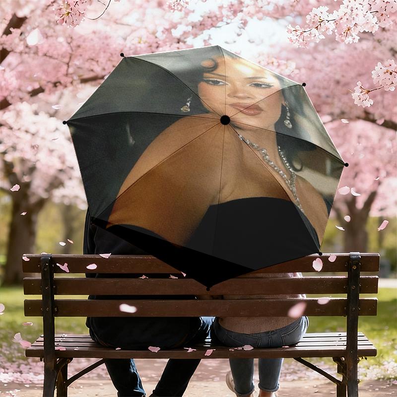1pc German Top Singer Ayliva Umbrella Portable Folding Umbrella Iron Frame Hole Bone Structure Outdoor Home Umbrella