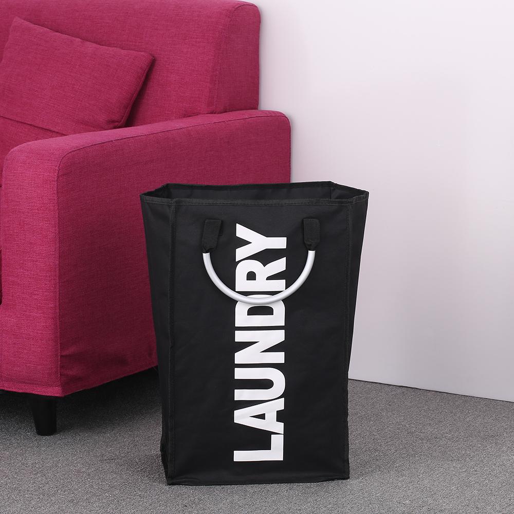 Laundry Bag, Foldable Laundry Basket with Handles Lightweight Clothes Hamper Storage Bag for Bedroom Balcony Bathroom