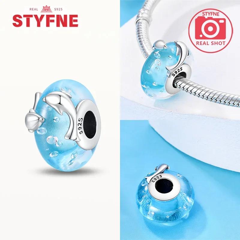 Copperblue Series Crystal Enamel Murano Charming Bead Copper Color Beads Fit Original Bracelet For Women Diy Jewelry Gifts