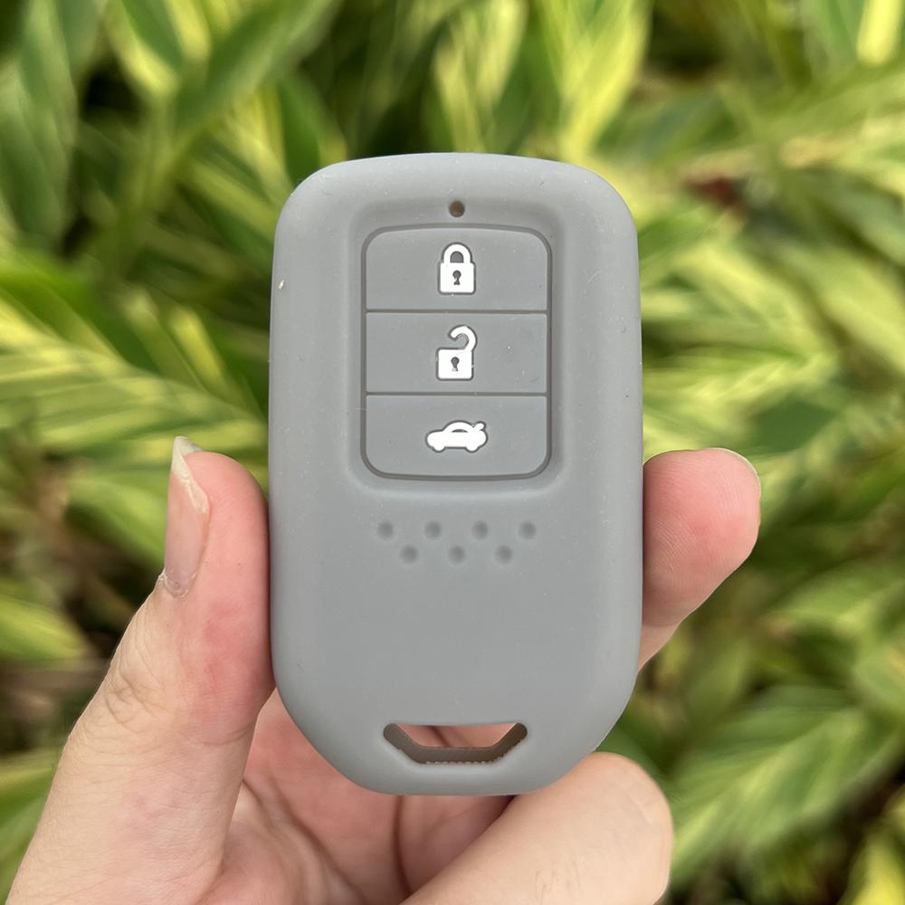 3 Buttons Silicone Car Fob Key Cover Protect Skin Case Holder for Honda Fit City Greiz Jazz XRV Venzel HRV CRV Remote Keychain