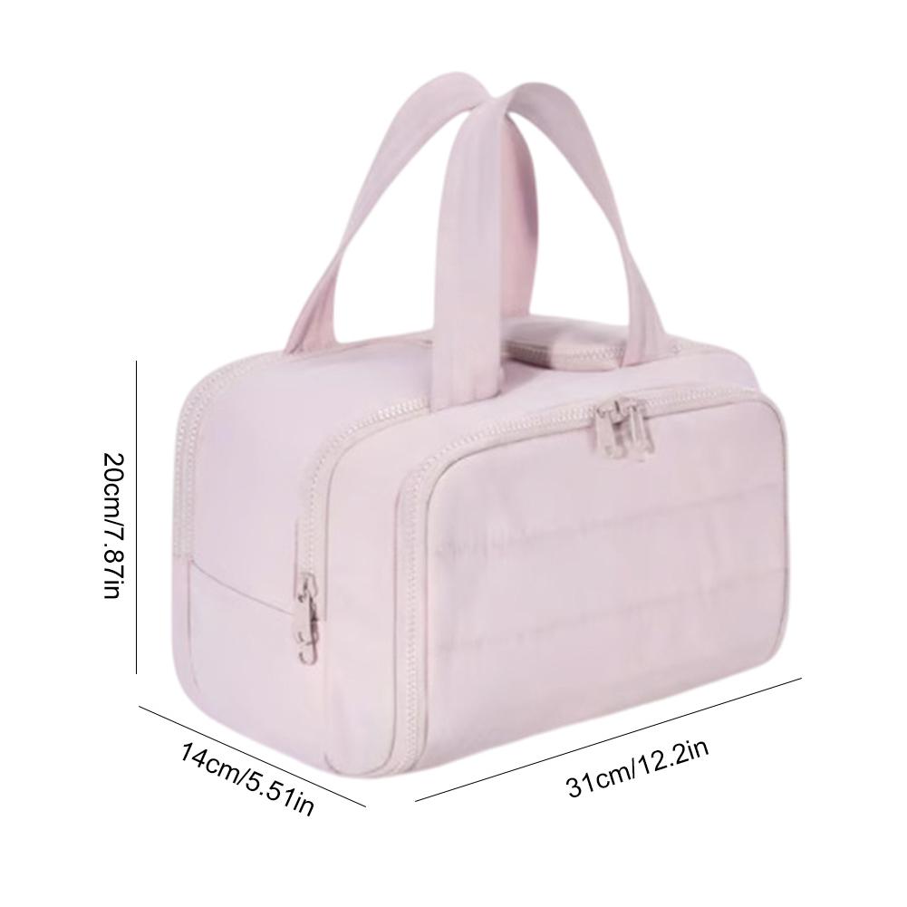 Wide-Open Travel Makeup Bag with Large Opening Make Up Organizer Travel Toiletry Bag for Women Accessories Essentials Toiletries