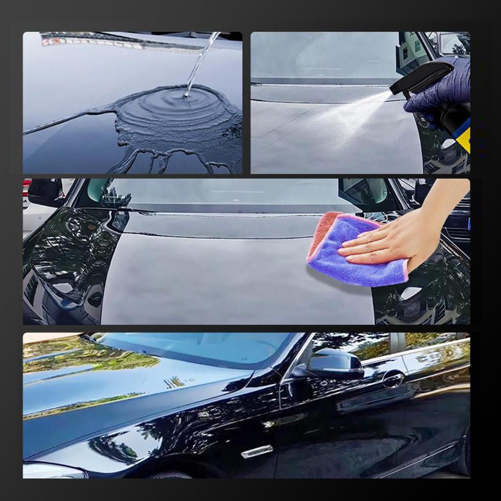 500ML Auto Beschichtungsspray Nano Keramik Schnelleffekt Beschichtungsmittel Spray Quick Coat Wachs Politur Spray Schutz Autopflege KIT