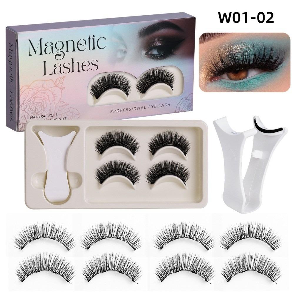 Mit Applikator Magnetische Wimpern Natürlicher Look Falsche Wimpern Heiße Fake Lashes Tägliches Tragen