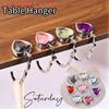 1Pc Rhinestone Bag Hook Student Table Hook Portable Purse Bag Hanger Bag Parts Folding Strong Load-Bearing Handbag Hook Holder
