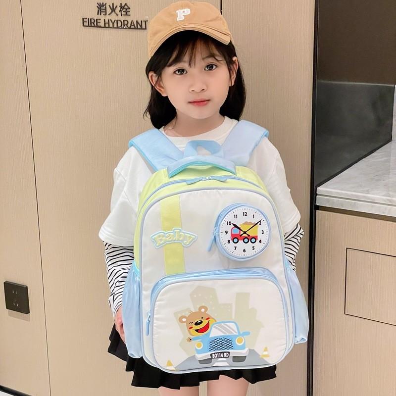 Cute And Breathable Nylon Children's Backpack Featuring Fun Animal Patterns