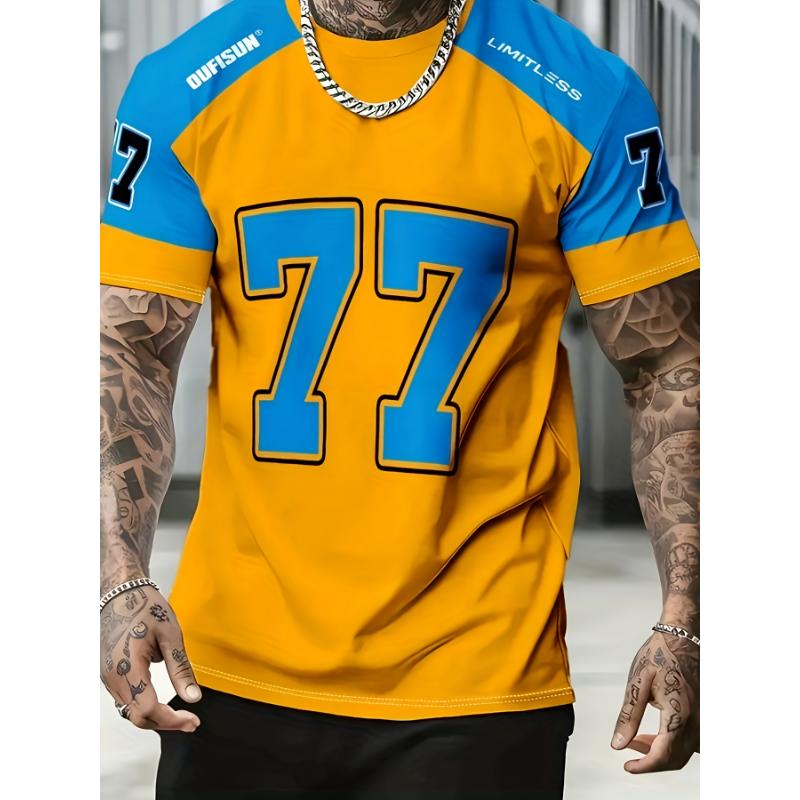 Men'S Summer Creative Fashion 3D Digital Print T-Shirt | Regular Fit, Crew Neck, Slight Stretch Fabric, Street Style