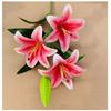 1 Bundle with 3pcs Flowers and 1pc Bud Artificial Lily Flower 70cm 7 Colors Simulation Flowers Lily Living Room Decoration