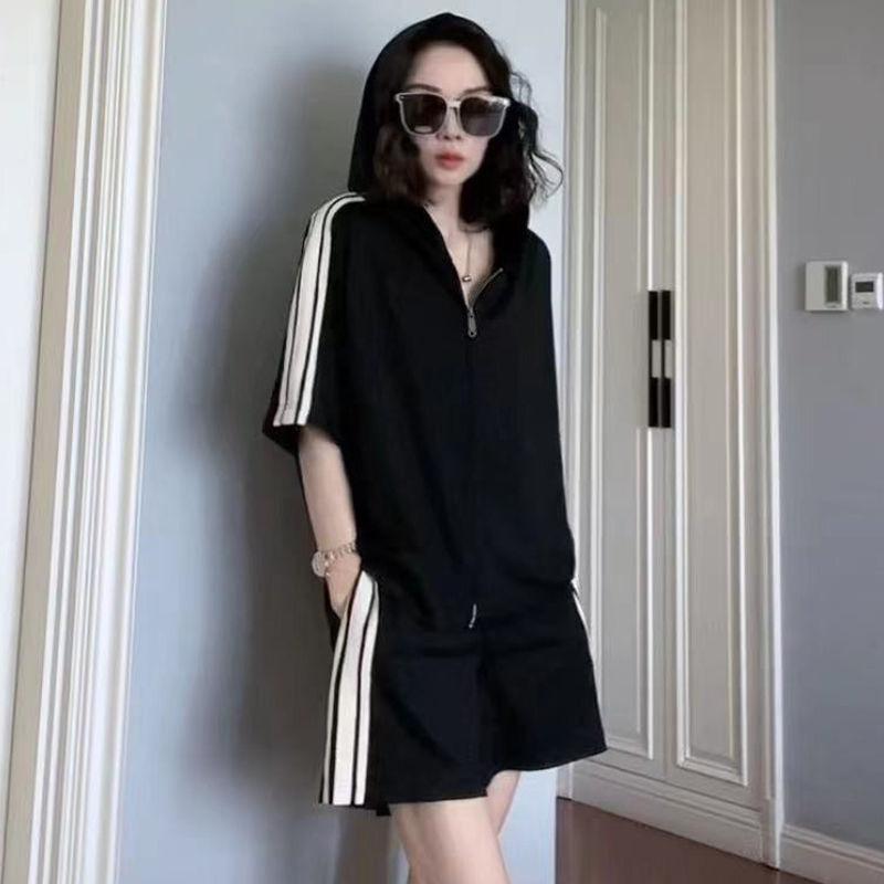 Summer Gothic Street Style Shorts Suits Women Casual Sports Jogger Loose Shorts Two Piece Sets Casual Y2k Harajuku Polo T-shirts