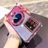 Diamond Glitter Magsafe Mirror Magnetic Holder Bracket Case For Huawei Pura 70 Pura70 Ultra P60 P50 Mate 70 60 50 40 Pro Cover